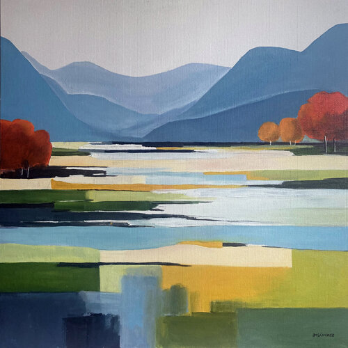 Paisaje otoñal con colores fragmentados von JUAN MANUEL SANCHEZ RODRIGUEZ, Malerei kaufen auf Singulart