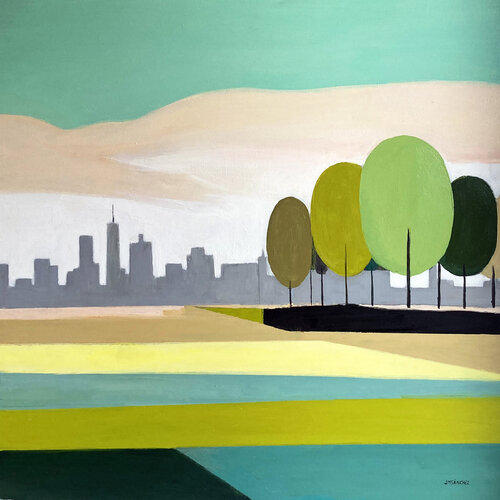 Naturaleza y ciudad von JUAN MANUEL SANCHEZ RODRIGUEZ, Malerei kaufen auf Singulart