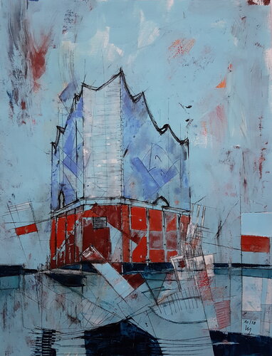 Elbphilharmonie van Wolfgang Hey, Schilderij te koop op Singulart