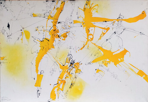 Gelbfleckfigürchen van Jürgen Wagner, Schilderij te koop op Singulart