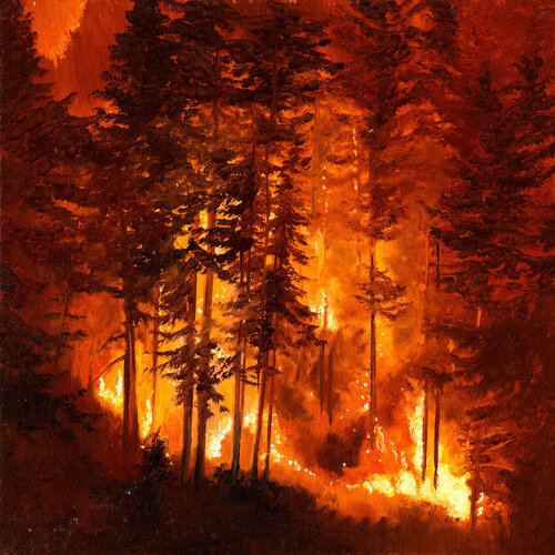 Burning Nature II by René Büttner, Painting for Sale on Singulart