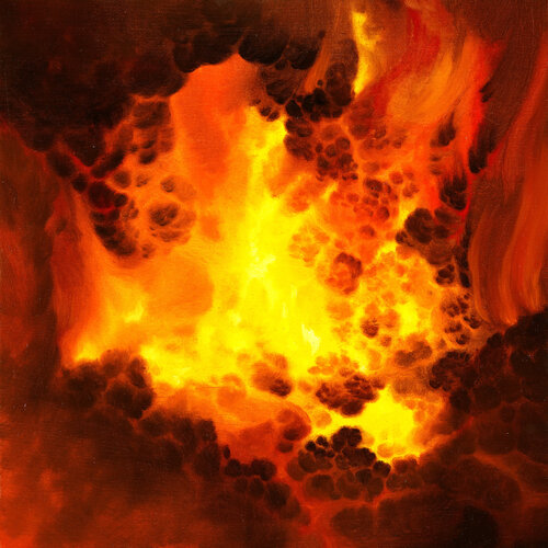 In the Heart of a burning Cloud by René Büttner, Painting for Sale on Singulart