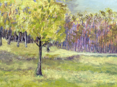 LichtGrün di Angela Sommer, Pittura in vendita su Singulart