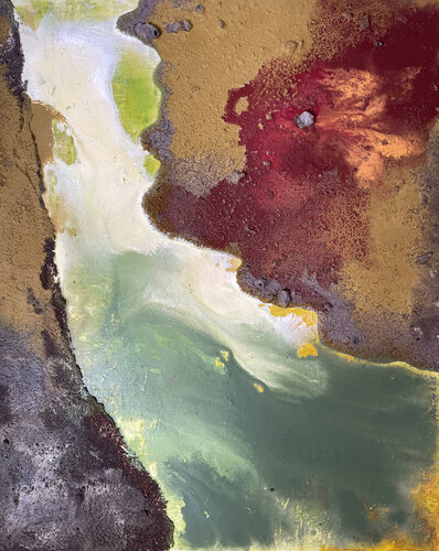Yellow River di Angela Sommer, Pittura in vendita su Singulart