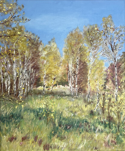 Herbst im Hochmoor di Angela Sommer, Pittura in vendita su Singulart