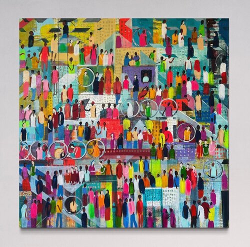 City of Dreamers van Mentwab Easwaran, Schilderij te koop op Singulart