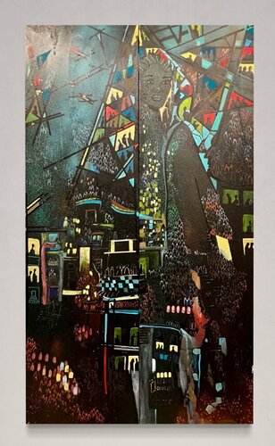 Day and Night: She Rises von Mentwab Easwaran, Malerei kaufen auf Singulart