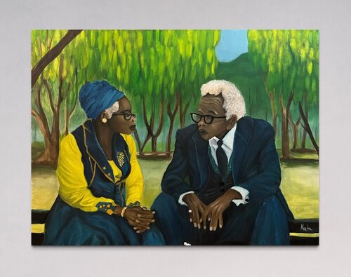 Dialogues of Wisdom de Mentwab Easwaran, Pintura a la venta en Singulart