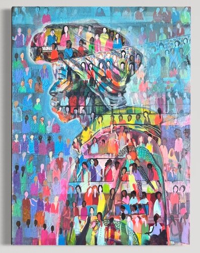 Embrace of the Community von Mentwab Easwaran, Malerei kaufen auf Singulart