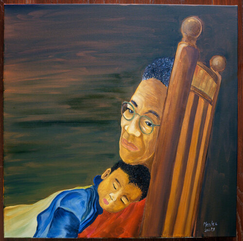 Granny if my Nanny de Mentwab Easwaran, Pintura a la venta en Singulart