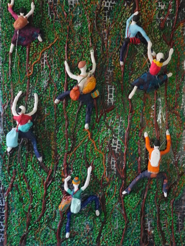 Scaling Barriers von Mentwab Easwaran, Malerei kaufen auf Singulart