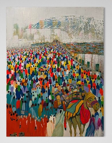 Voyage to Belonging (Series 2) van Mentwab Easwaran, Schilderij te koop op Singulart
