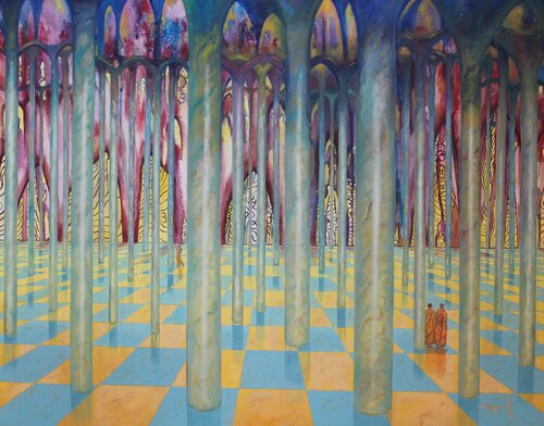 Der kosmische Tempel von Armin Thommes, Malerei kaufen auf Singulart