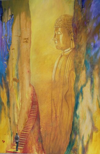 Der Wanderer... von Armin Thommes, Malerei kaufen auf Singulart