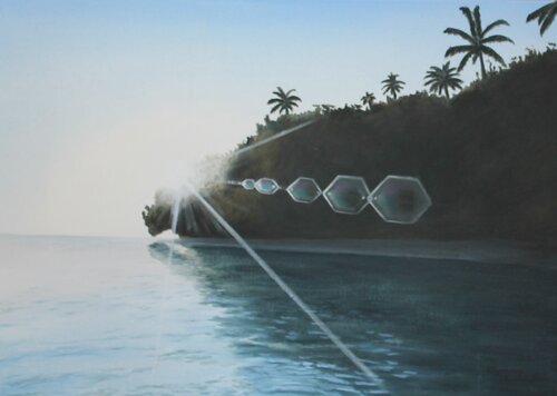 Sonnenuntergang auf Poti Pot (Philippinen) von Armin Thommes, Malerei kaufen auf Singulart