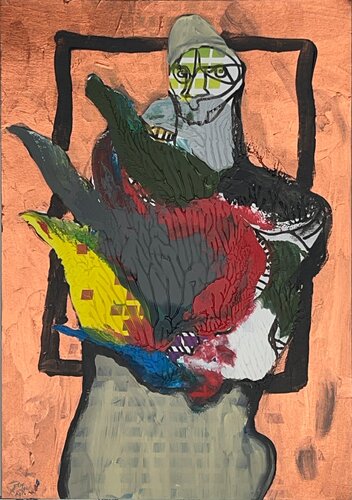 delivering flowers by Arian Hashani, Work on Paper for Sale on Singulart