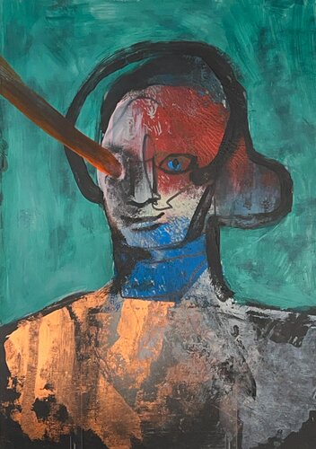 head observing by Arian Hashani, Work on Paper for Sale on Singulart