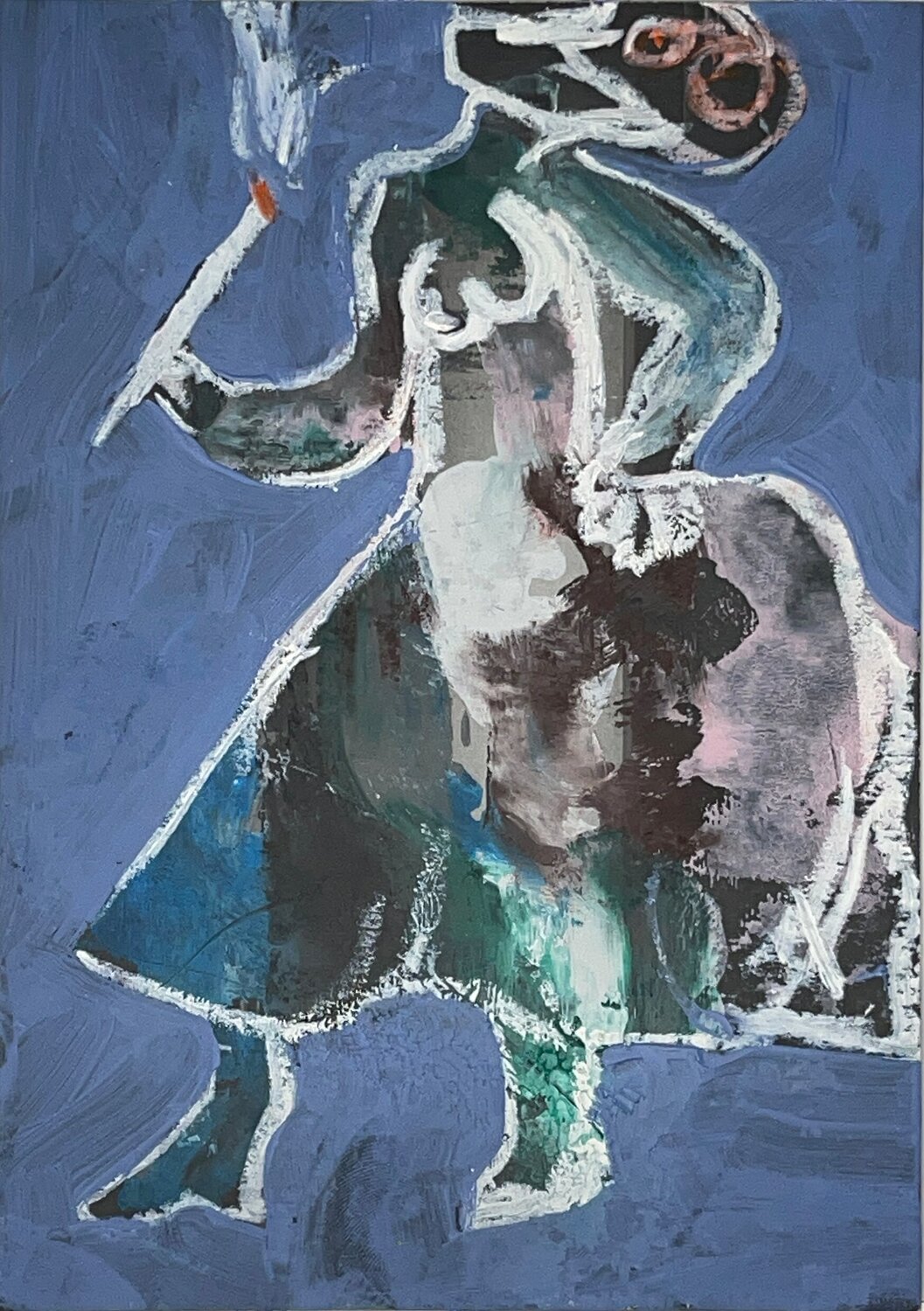Malsorja smoking Arian Hashani Work on Paper for sale