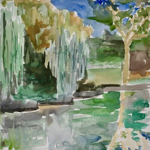 In the park II. Bursa, Turkey by Elizaveta Selezneva, Painting for Sale on Singulart