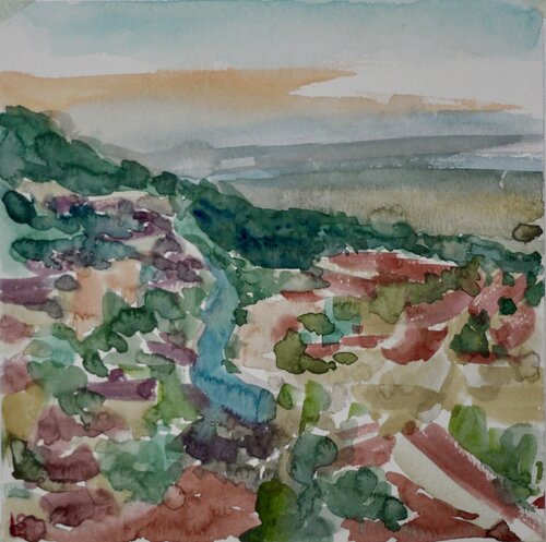 MOUNTAIN STUDY. BURSA, TURKEY de Elizaveta Selezneva, Obra en papel a la venta en Singulart