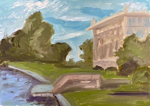 River view di Elizaveta Selezneva, Pittura in vendita su Singulart