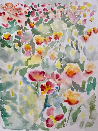Spring tulips show di Elizaveta Selezneva, Pittura in vendita su Singulart