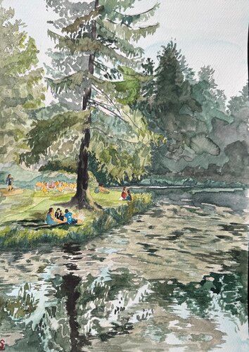 Last days of summer di Elizaveta Selezneva, Pittura in vendita su Singulart
