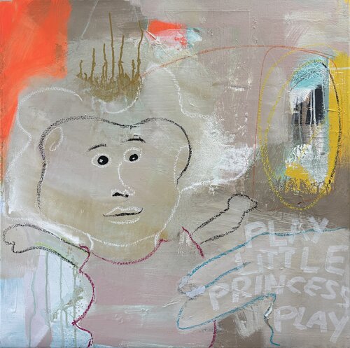 play, little princess, play! von Birgit Goetz, Malerei kaufen auf Singulart