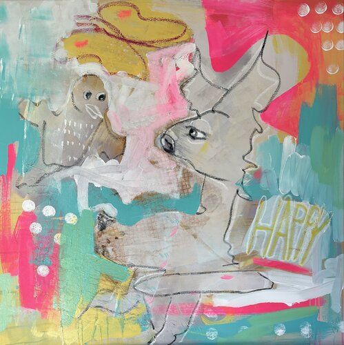 happy by Birgit Goetz, Painting for Sale on Singulart