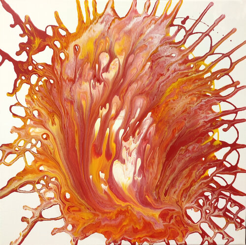 Red Lotus de Christina Ayer, Pintura a la venta en Singulart