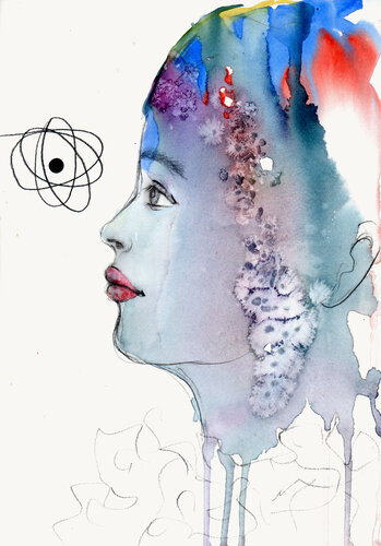 Black dot I van Inna Stein, Werk op papier te koop op Singulart