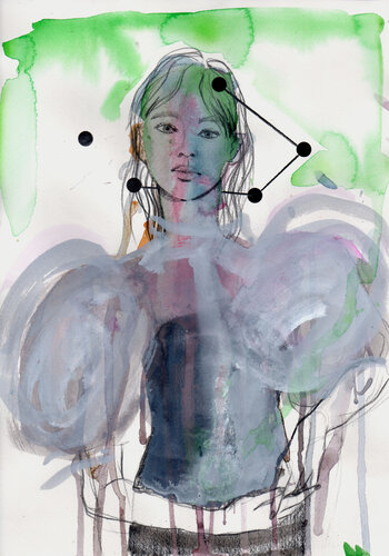 Black dot III van Inna Stein, Werk op papier te koop op Singulart