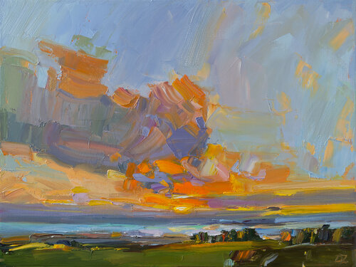 Evening Blaze van Daria Zavadenko, Schilderij te koop op Singulart