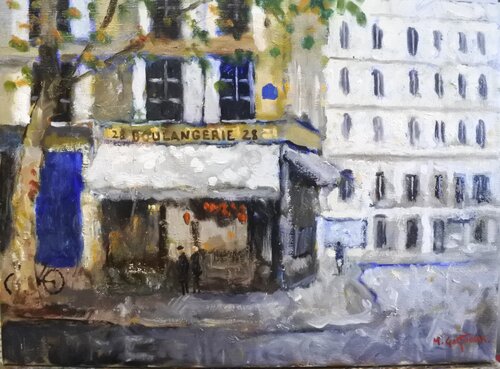 Boulangerie, Bastille, Paris by Marcel Gatteaux, Painting for Sale on Singulart