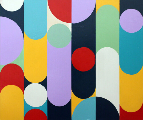 Geo Pop Lines No 1 von Andrew Watt, Malerei kaufen auf Singulart