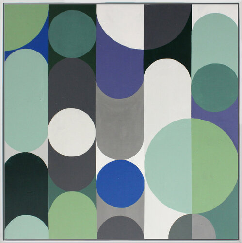 Geo Pop Lines No 3 (Framed) van Andrew Watt, Schilderij te koop op Singulart