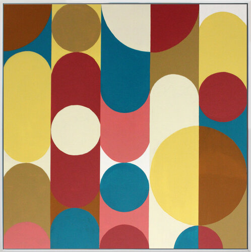 Geo Pop Lines No 4 (Framed) van Andrew Watt, Schilderij te koop op Singulart