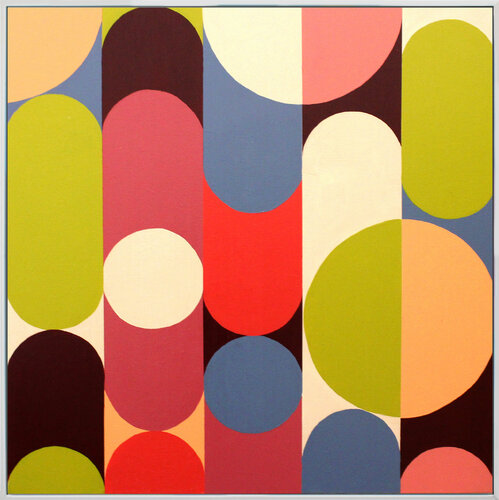 Geo Pop Lines No 6 (Framed) van Andrew Watt, Schilderij te koop op Singulart