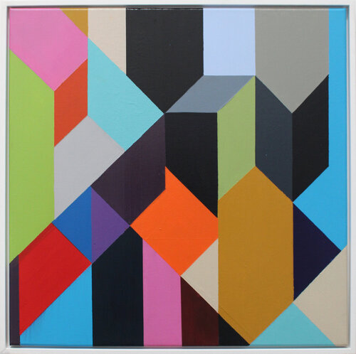 Geo Blocks No 1 (Framed) van Andrew Watt, Schilderij te koop op Singulart