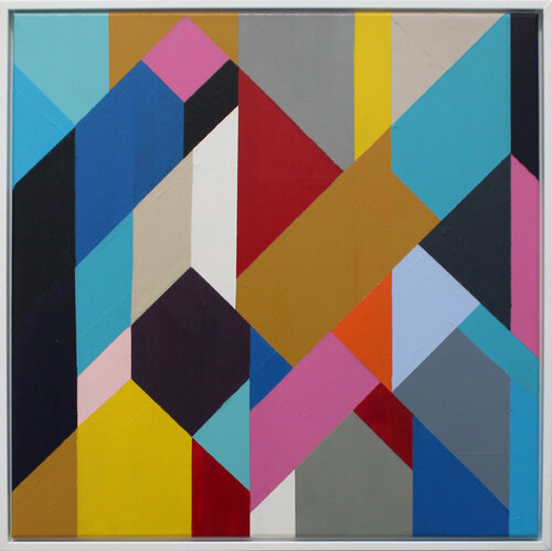 Geo Blocks No 2 (Framed) by Andrew Watt, Painting for Sale on Singulart