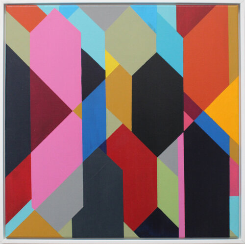 Geo Blocks No 3 (Framed) von Andrew Watt, Malerei kaufen auf Singulart