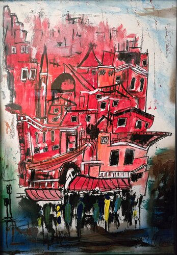 Zauber einer Küstenstadt di Mel Thomsen, Pittura in vendita su Singulart