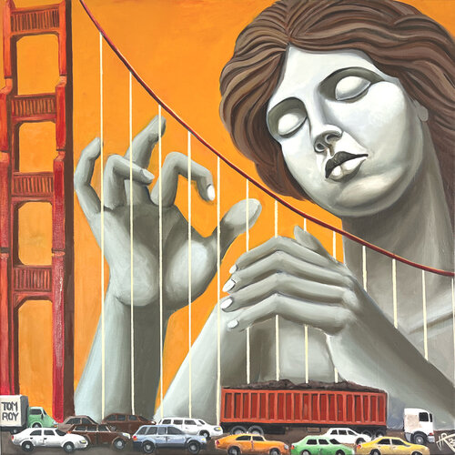GIANTS PLAY THE ARP I by Tom Roy, Painting for Sale on Singulart