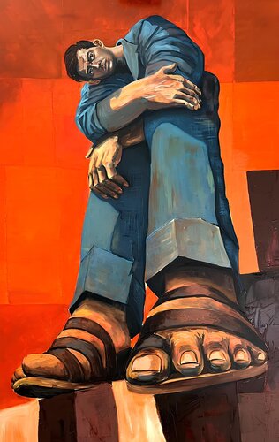 The Weight I Carry par Tom Roy, Peinture en vente sur Singulart