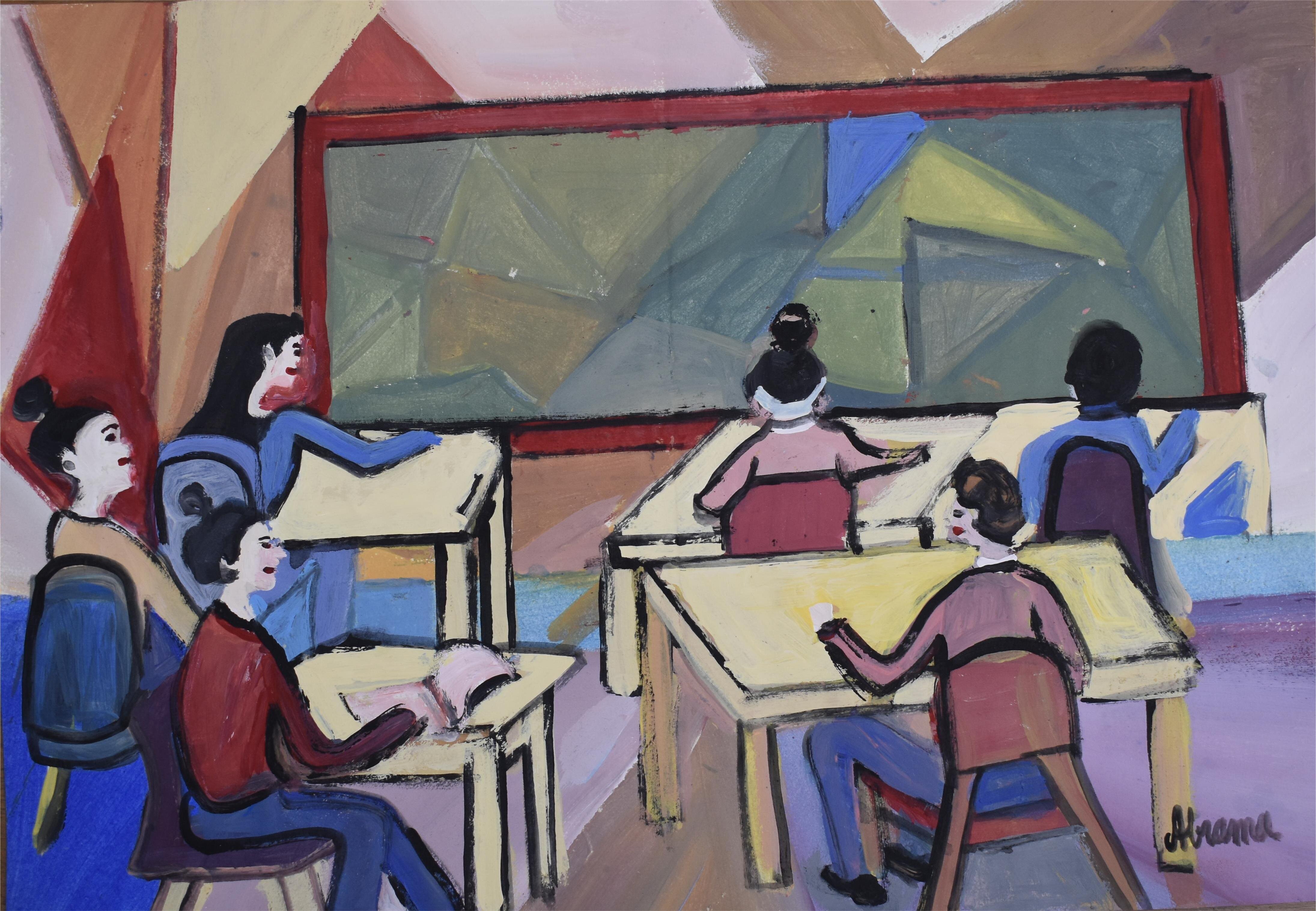 Thema Klassenzimmer Gemälde