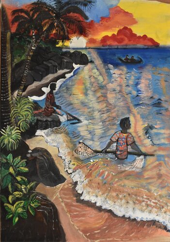 La Pesca Artesanal van Ana Bravo, Schilderij te koop op Singulart