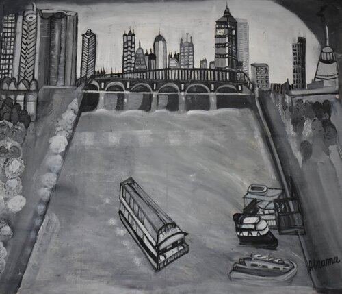El Puente sobre el rio Támesis van Ana Bravo, Schilderij te koop op Singulart