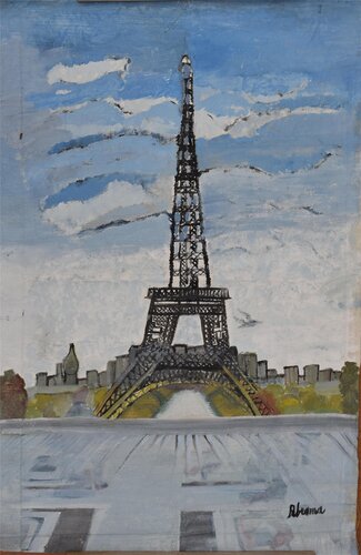 La Torre EIFFEL vista desde el Trocadero van Ana Bravo, Schilderij te koop op Singulart