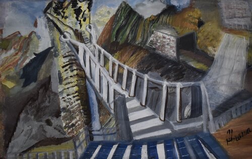 Los Picos de Europa van Ana Bravo, Schilderij te koop op Singulart