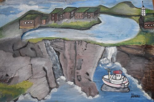 Las Islas Feroe van Ana Bravo, Schilderij te koop op Singulart